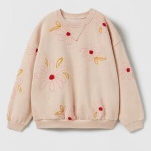 Zara Floral Sweatshirt, size 5-6y